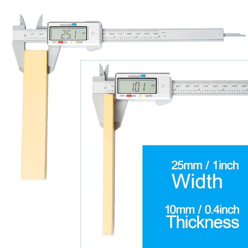 Tsmhisd Brass Flat Bar, 3/8" x 1"x 6" C360 Brass Flat Bar Stock, Solid Plate Mill Stock - Image 3